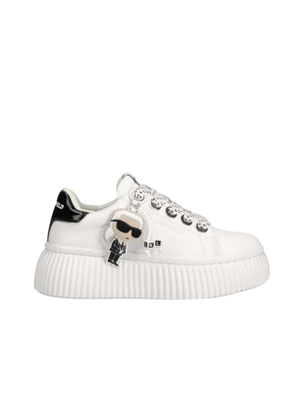 Karl Lagerfeld Sneaker Ladies Kreeper Logo Pendant White