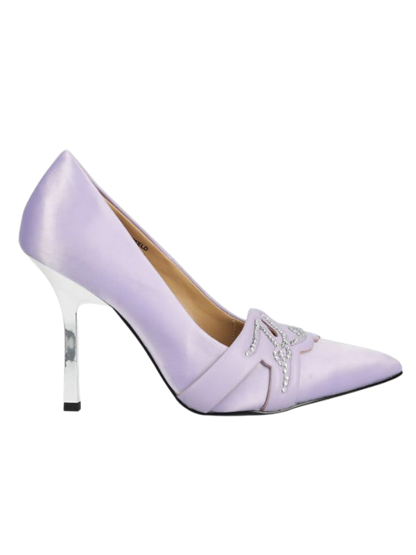 Karl Lagerfeld Heel Klh11 Signature Logo Lilac 102