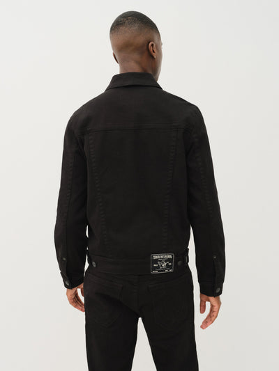 True Religion Trucker Jacket 2Sb Body Rinse Black