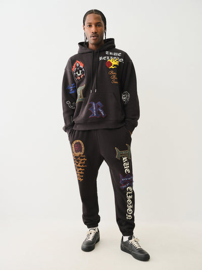 True Religion Patch Embro Jogger Jet Black