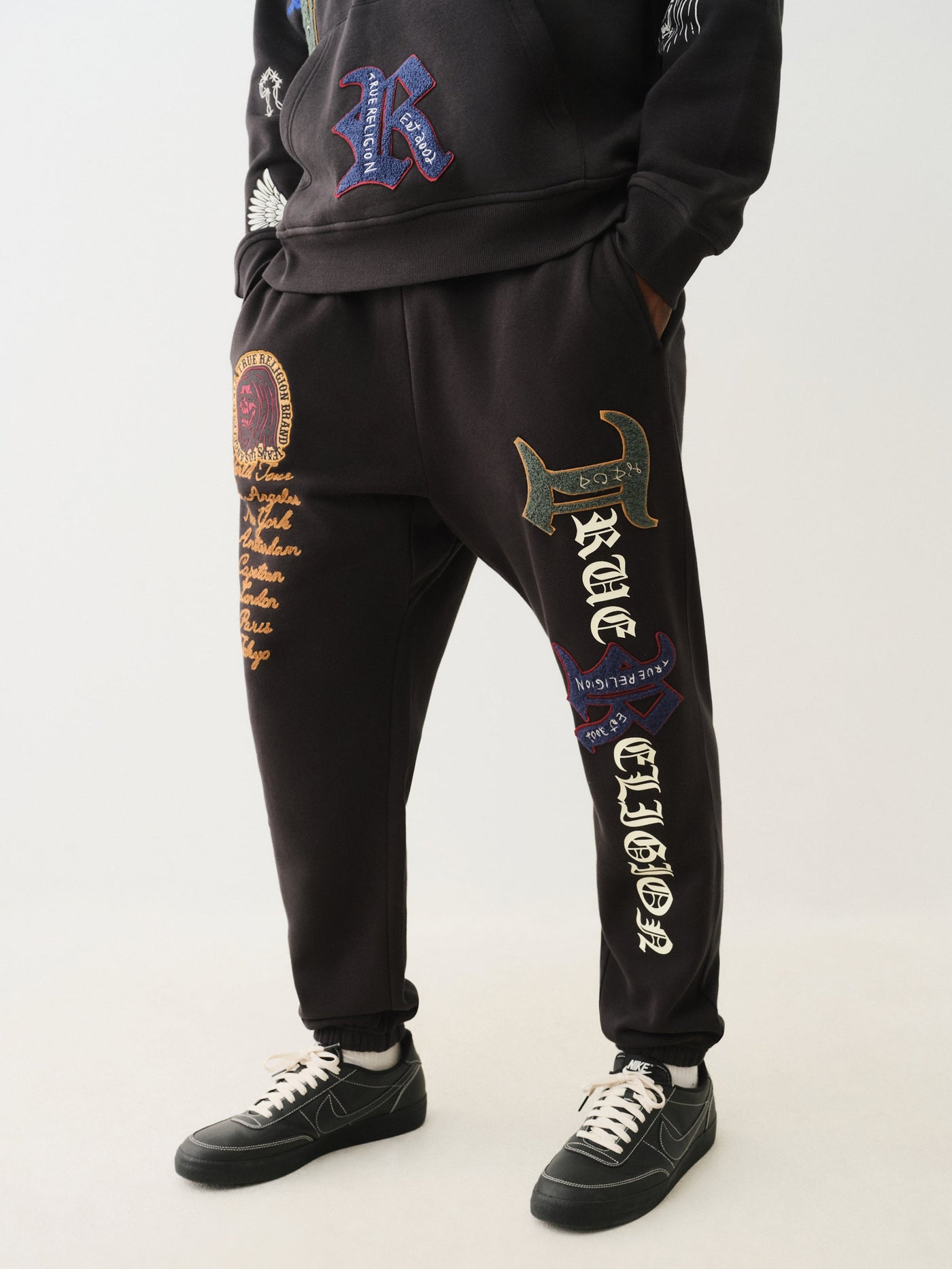 True Religion Patch Embro Jogger Jet Black