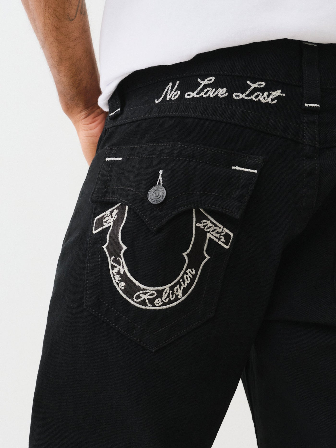 True Religion Edgy Ricky Sn Flap 2Sb Black Rinse