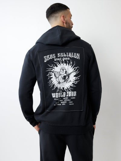 True Religion Blazing Tour Applique Zip Hood Phantom