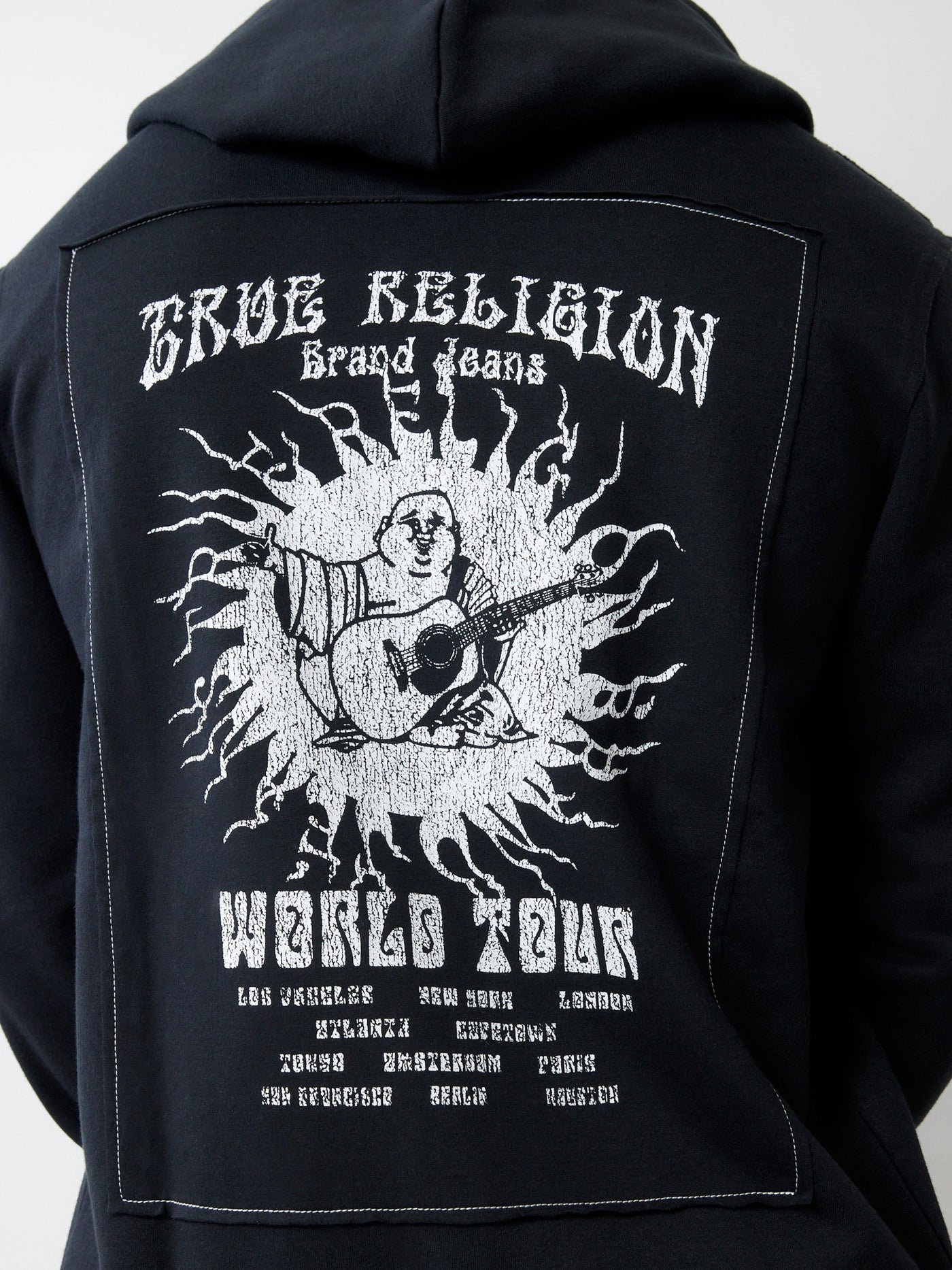 True Religion Blazing Tour Applique Zip Hood Phantom