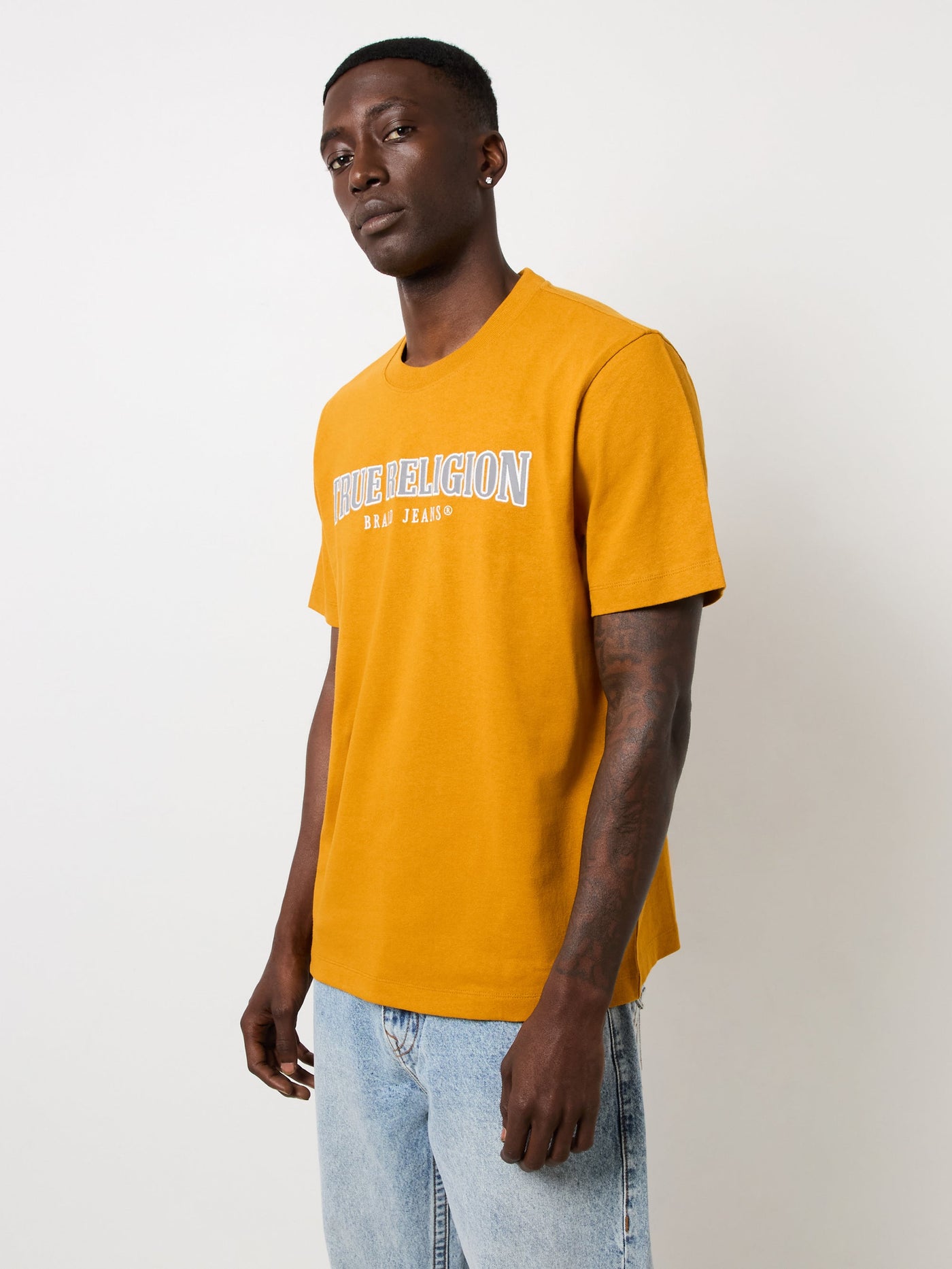 True Religion Ss Reflective Arch Tee Buckthorn