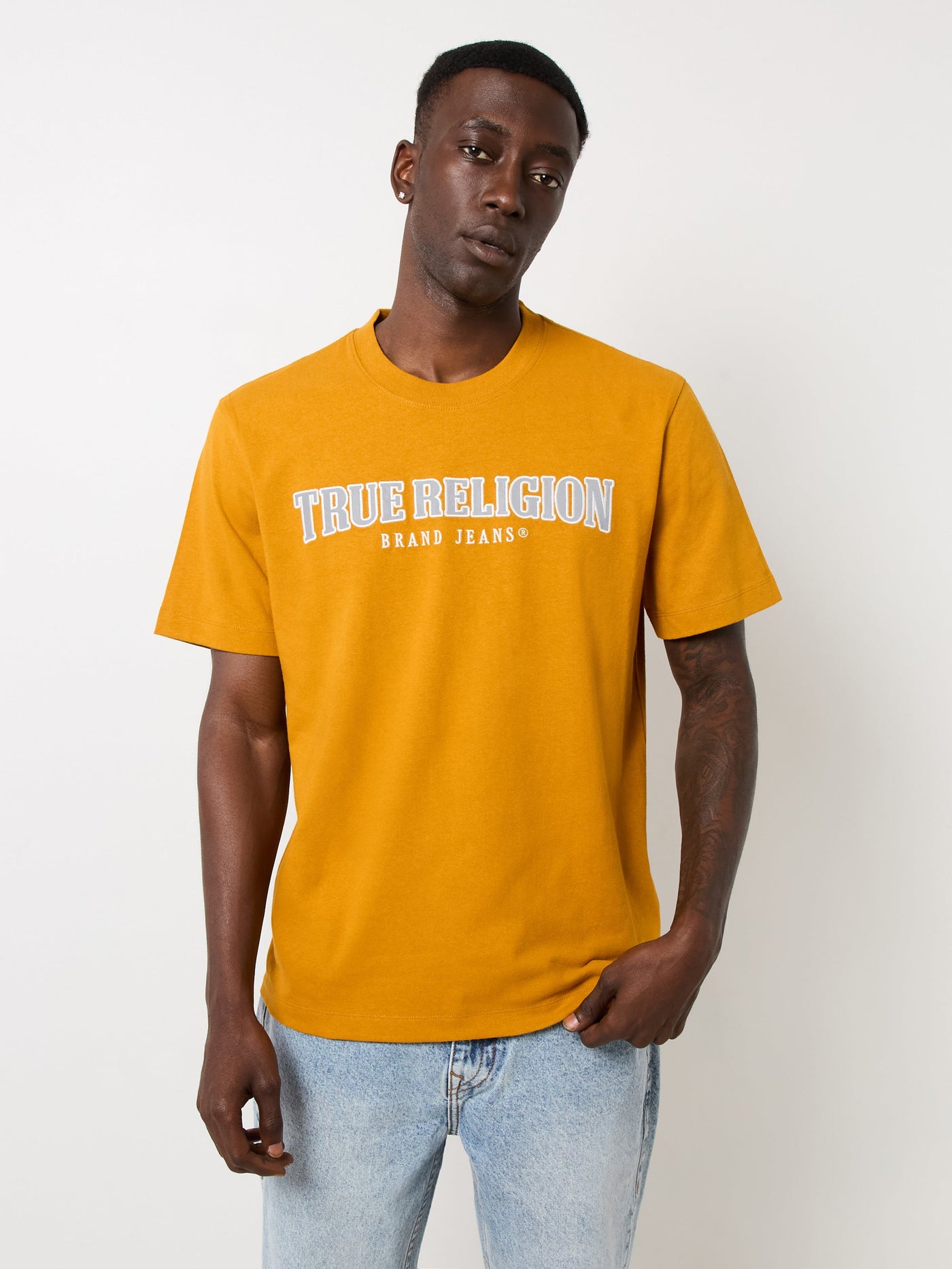 True Religion Ss Reflective Arch Tee Buckthorn