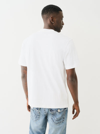True Religion Ss Reflective Arch Tee Optic White