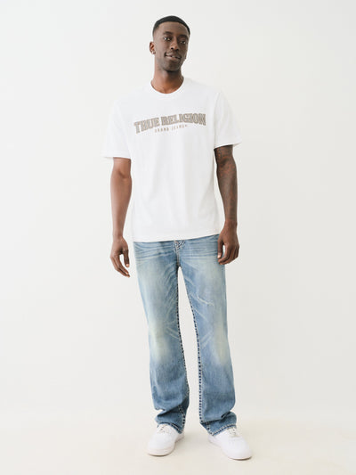 True Religion Ss Reflective Arch Tee Optic White