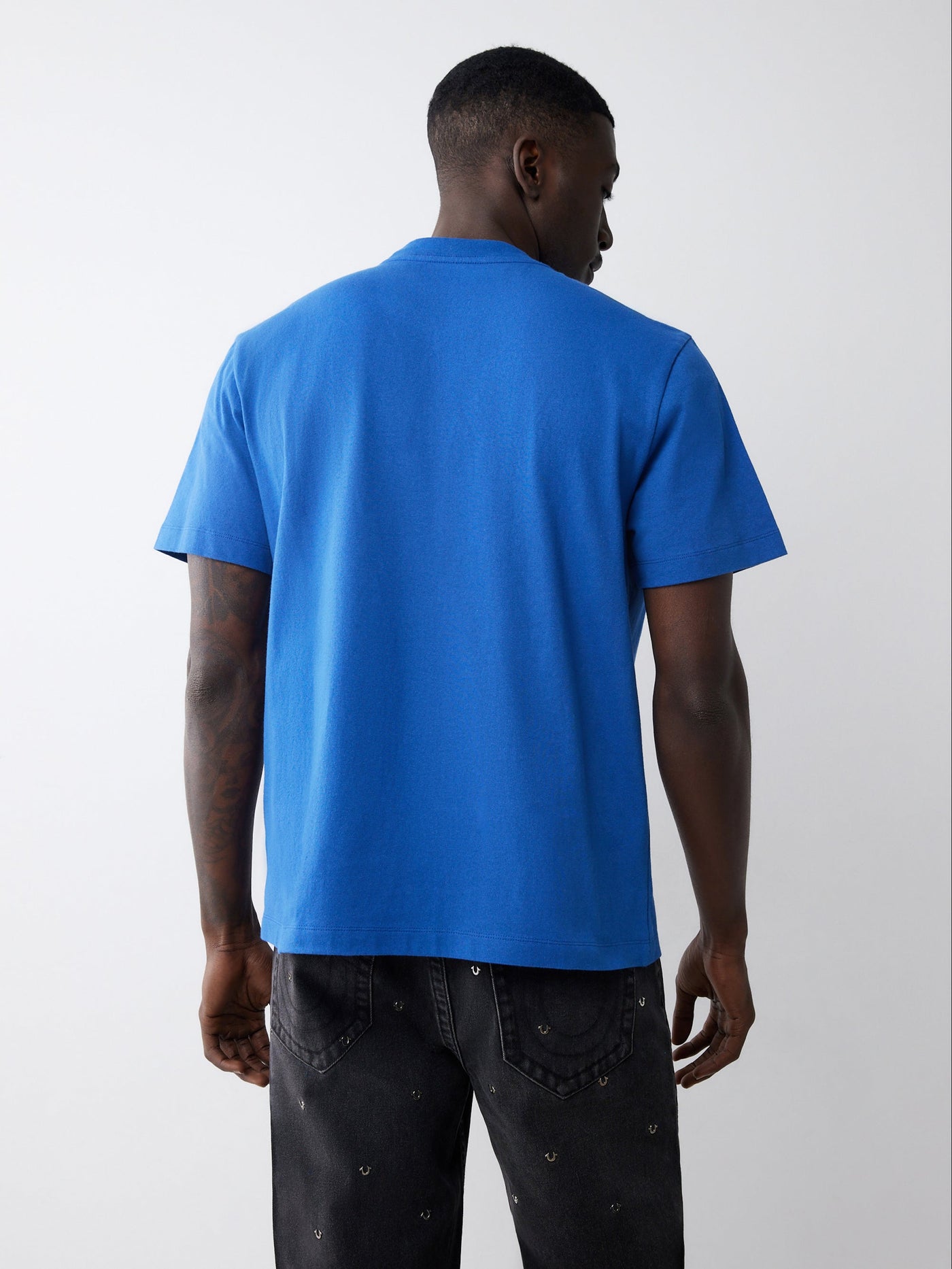 True Religion Ss Reflective Arch Tee Galaxy Blue