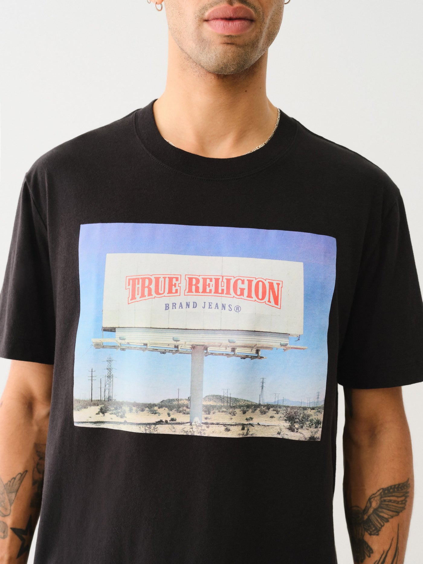True Religion Ss Billboard Tee Jet Black