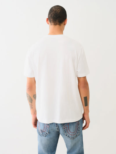 True Religion Ss Billboard Tee Optic White
