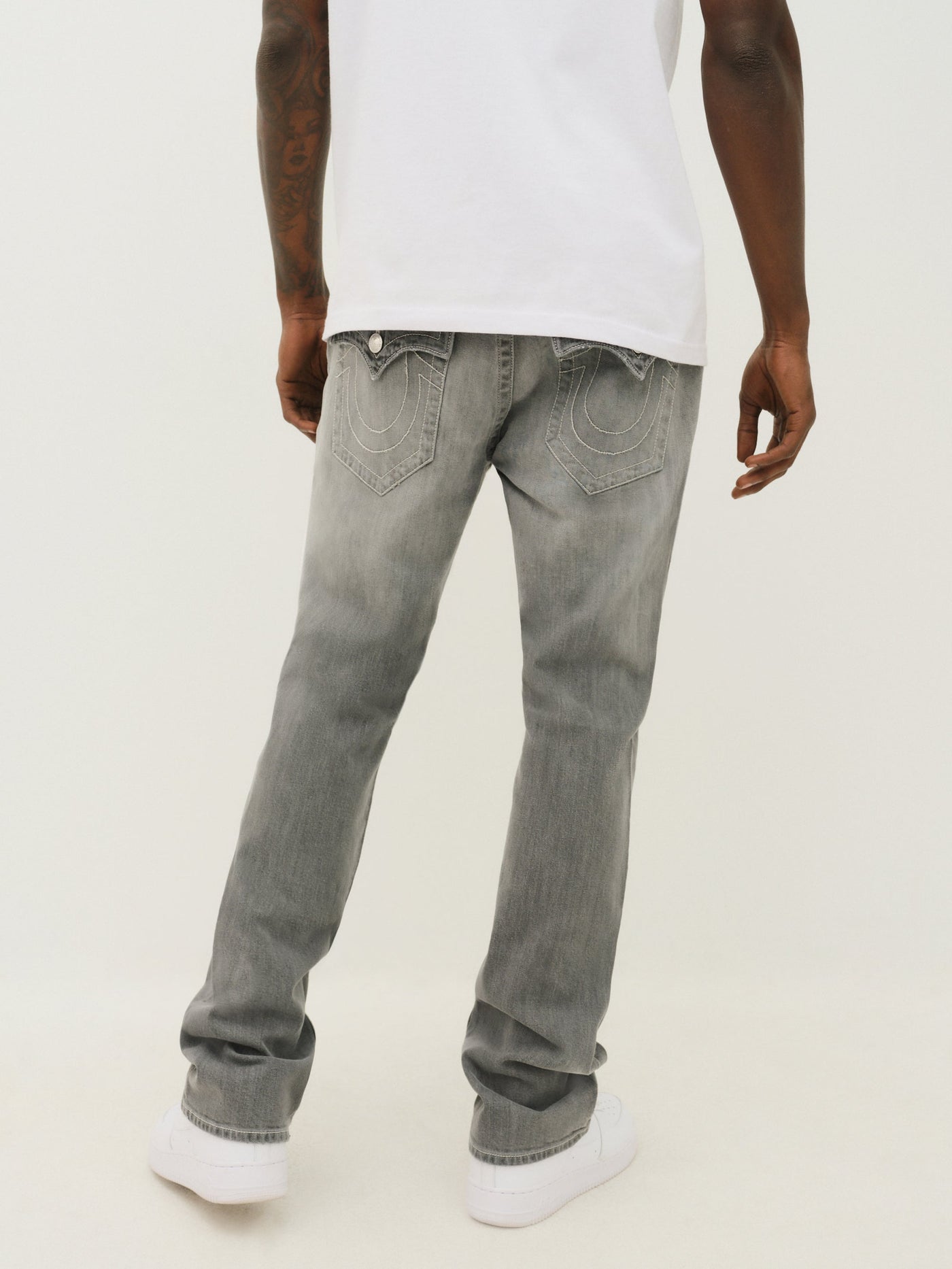 True Religion Ricky Sn Flap 34In Chalk Grey Wash