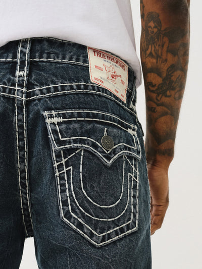 True Religion Billy Super T Flap Fleet Blue Black Wash