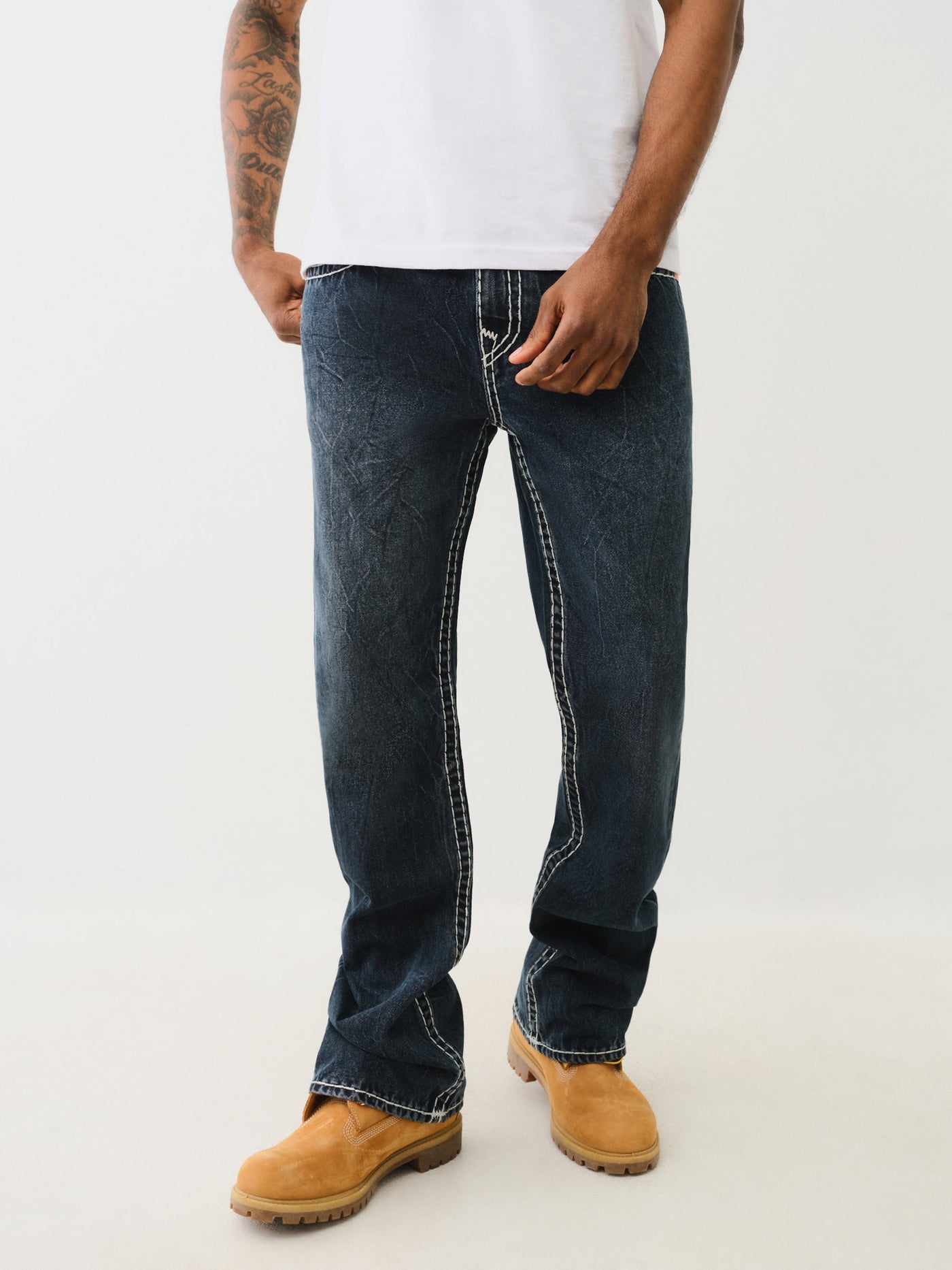 True Religion Billy Super T Flap Fleet Blue Black Wash