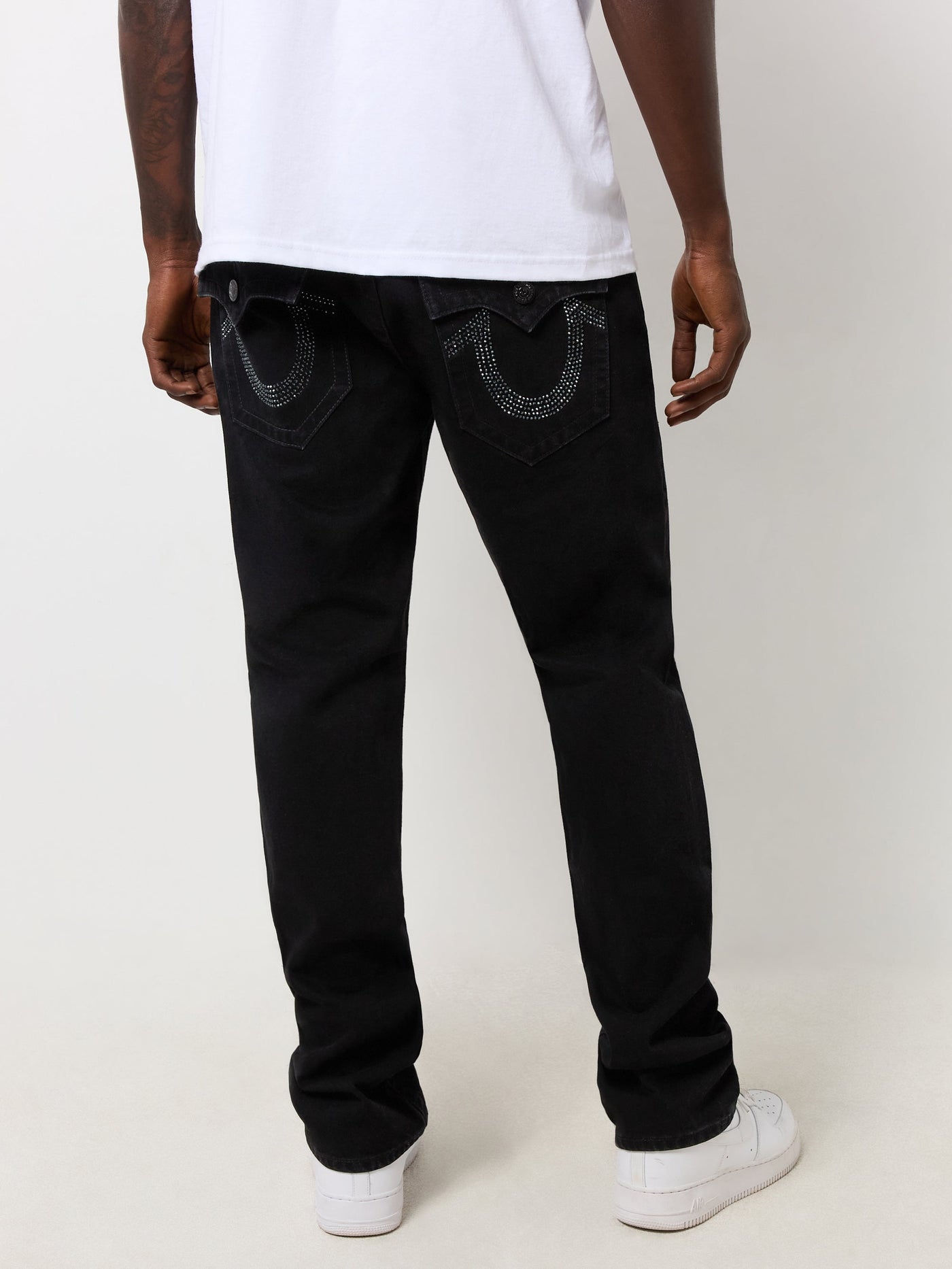 True Religion Ricky Sn Flap Crystal Logo 2Sb Black Rinse