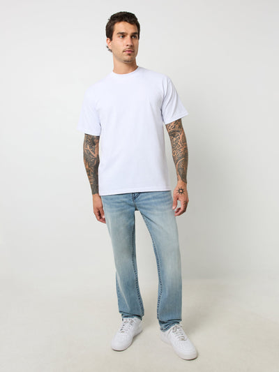 True Religion Geno Sn No Flap Raised Logo Cameo Light Wash