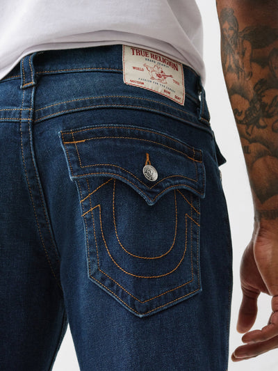 True Religion Billy Sn Flap 34 In Damon Dark Wash
