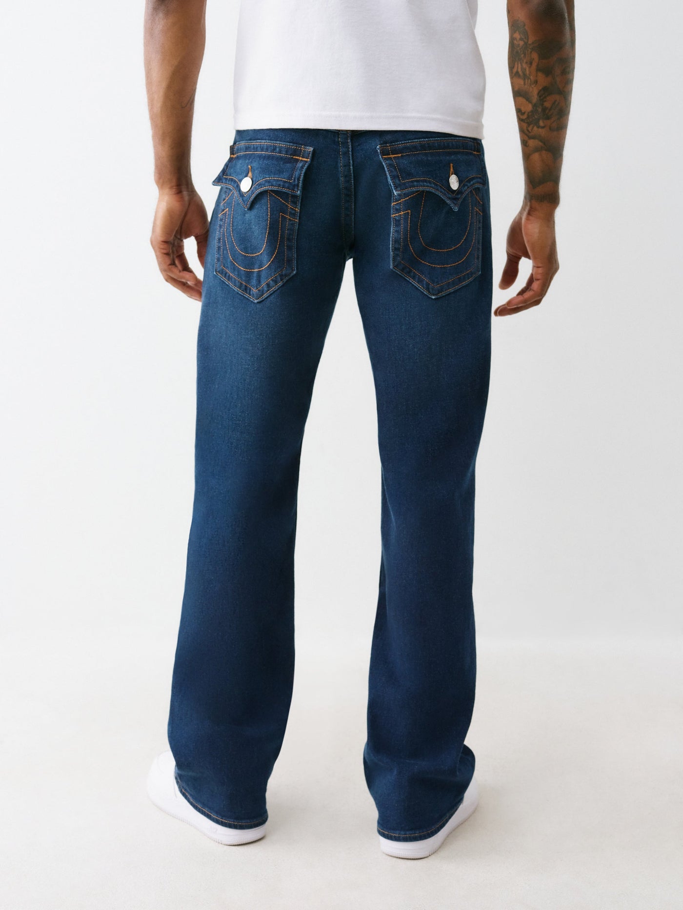 True Religion Billy Sn Flap 34 In Damon Dark Wash