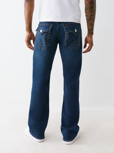 True Religion Billy Sn Flap 34 In Damon Dark Wash