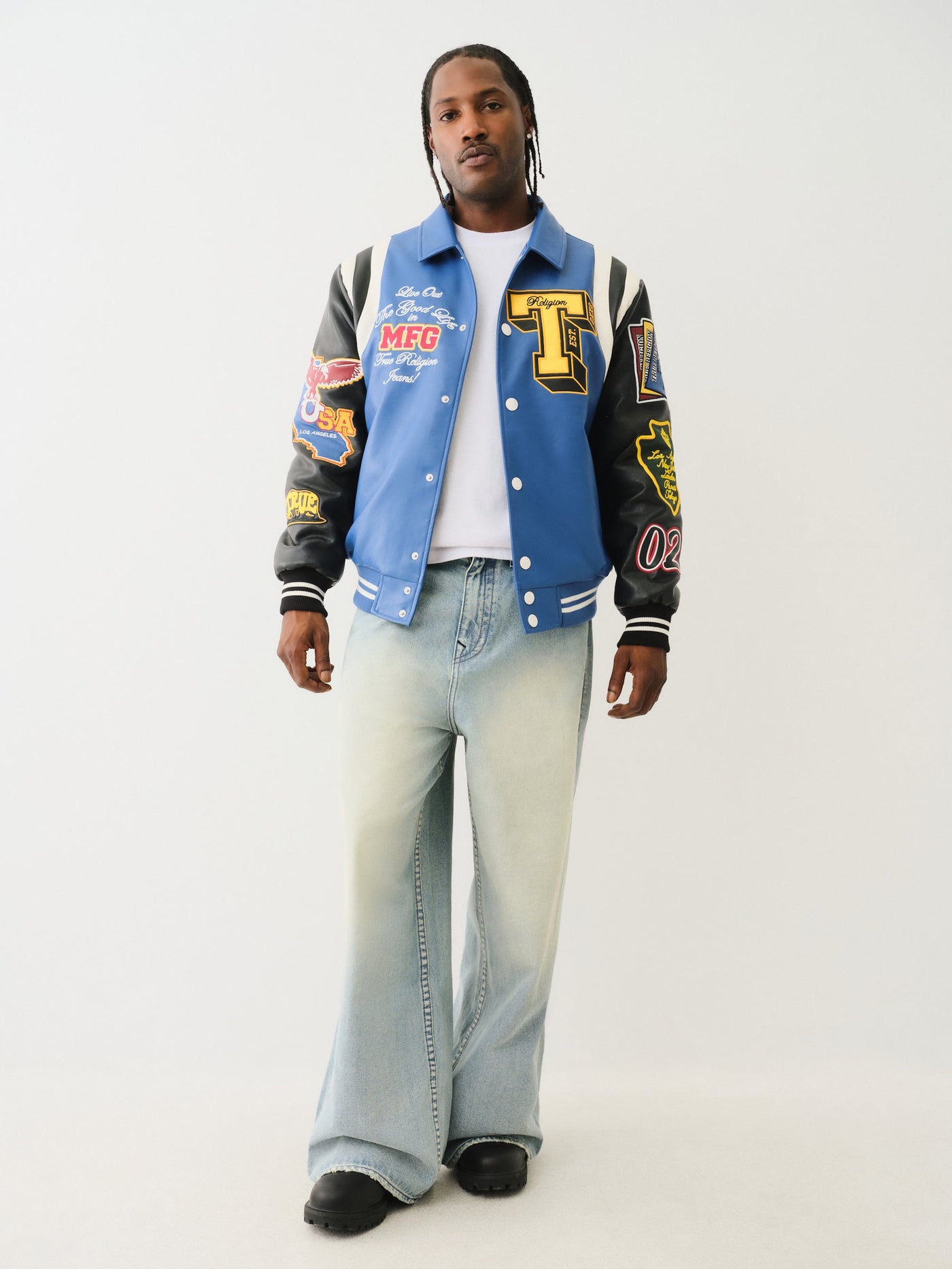 True Religion Mikey Sn Flap Kimmel Rd Light Wash