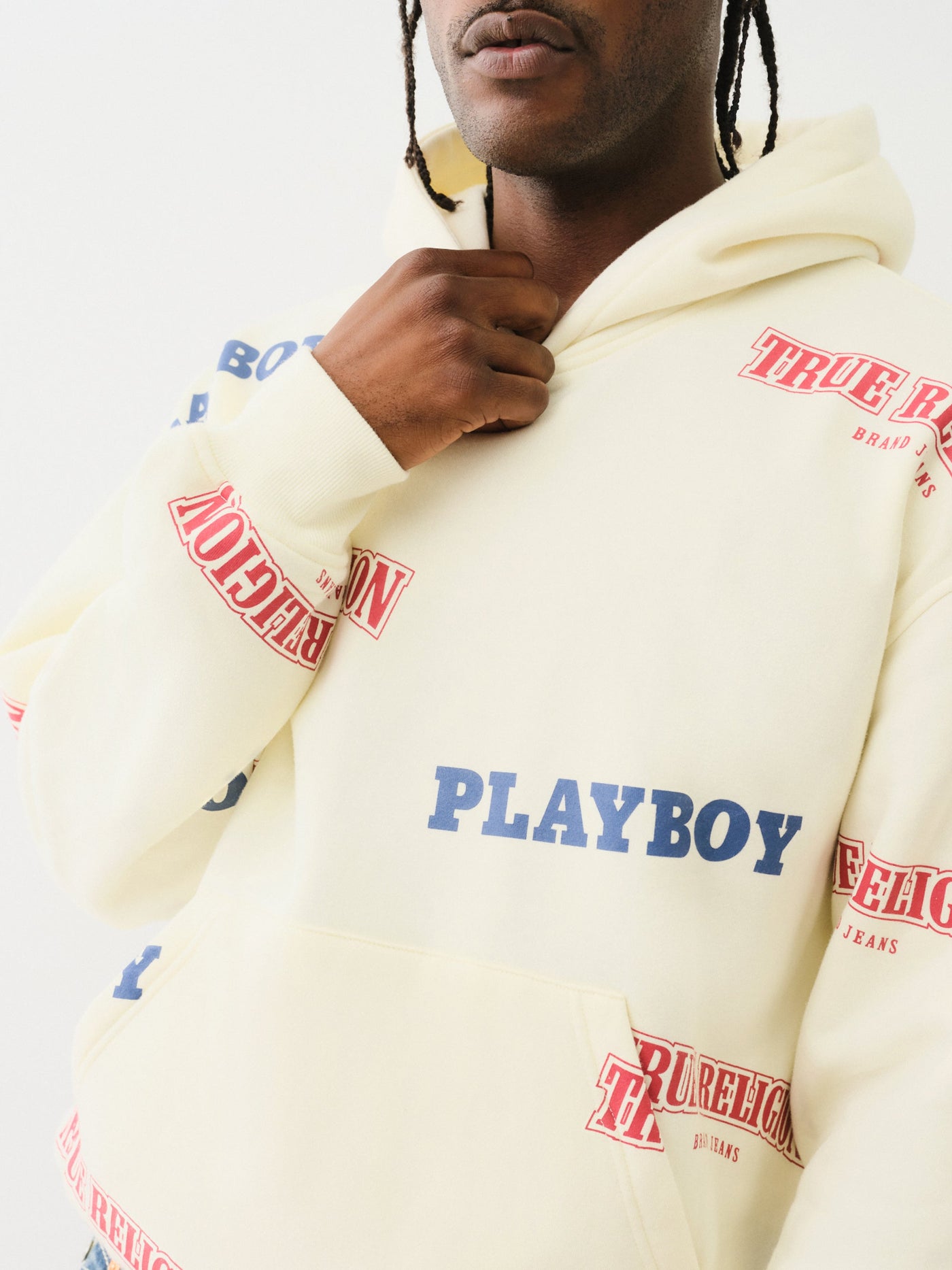 True Religion Pb X Tr Cinched Pull Over Solitary Star Cream