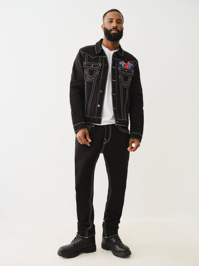 True Religion Pb X Tr Jimmy Jkt Big T 2Sb Black Rinse