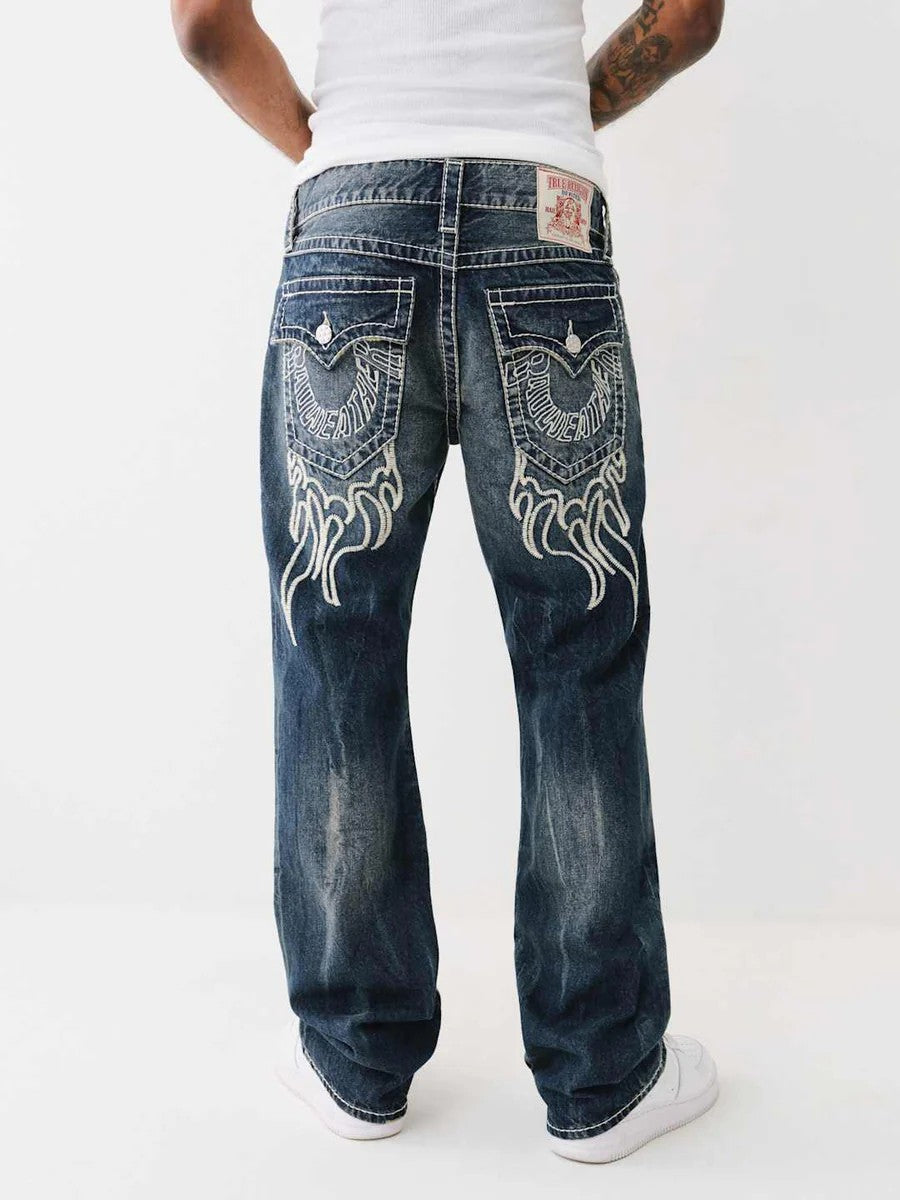 True Religion Jeans Billy Flame Jingled Dark Wash