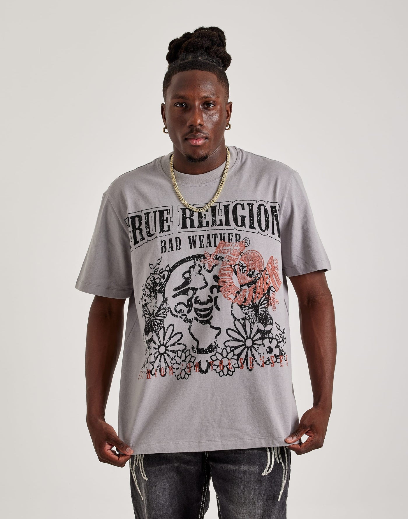 True Religion Crew Bw X Tr Relxed Haven Grey Stone