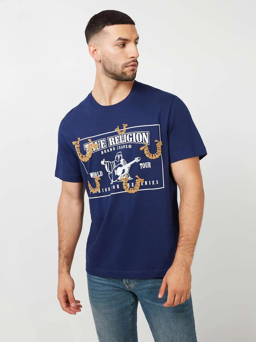 True Religion Crew Puff Medieval Blue