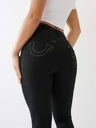 True Religion Jeans Ladies Jennie Ponte Curvy Skinny Jet Black