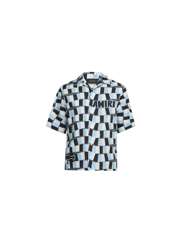 Amiri Shirt Logo Check Blue 1242-8