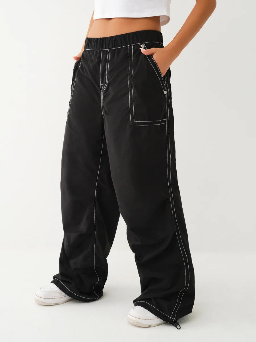 True Religion Pants Ladies Parachue Black