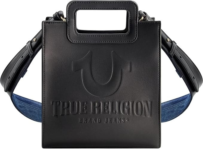 True Religion Bag Tote Horseshoe Logo Black