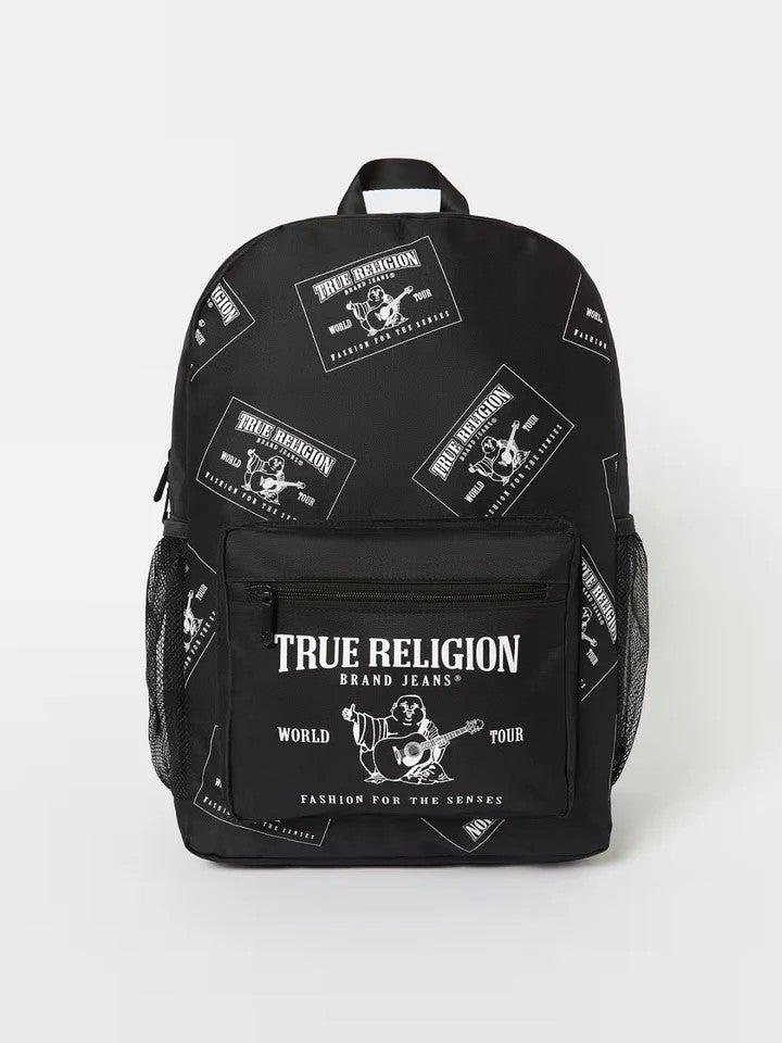 True Religion Bag Backpack Big T Logo Black