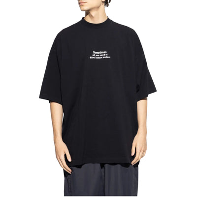 Vetements T-Shirt 500 Million Dollars Oversized Black