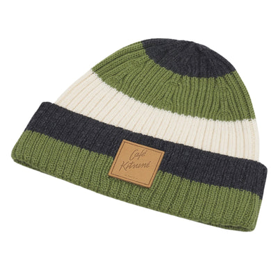Cafe Kitsune Beanie Striped Verbana-Anthracite