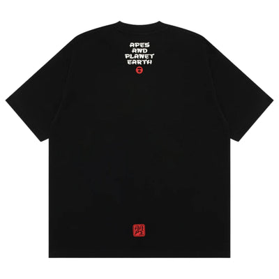 Aape T-Shirt Graphic Print Universe Black