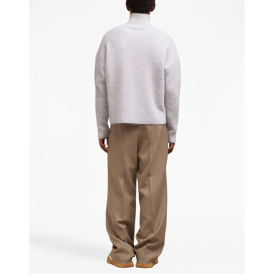 Ami Sweater Turtleneck Logo Grey