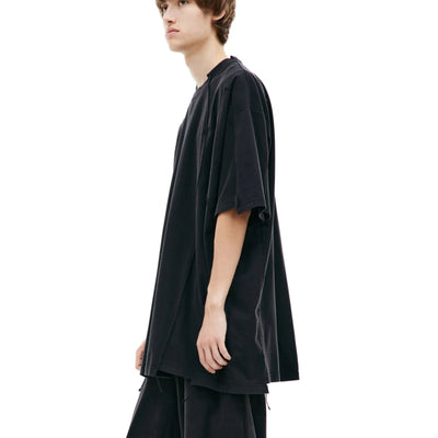 Vetements T-Shirt Merged Double Oversized Black