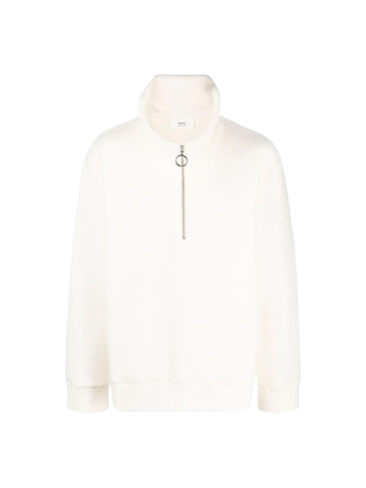 Ami Sweater Half Zip White