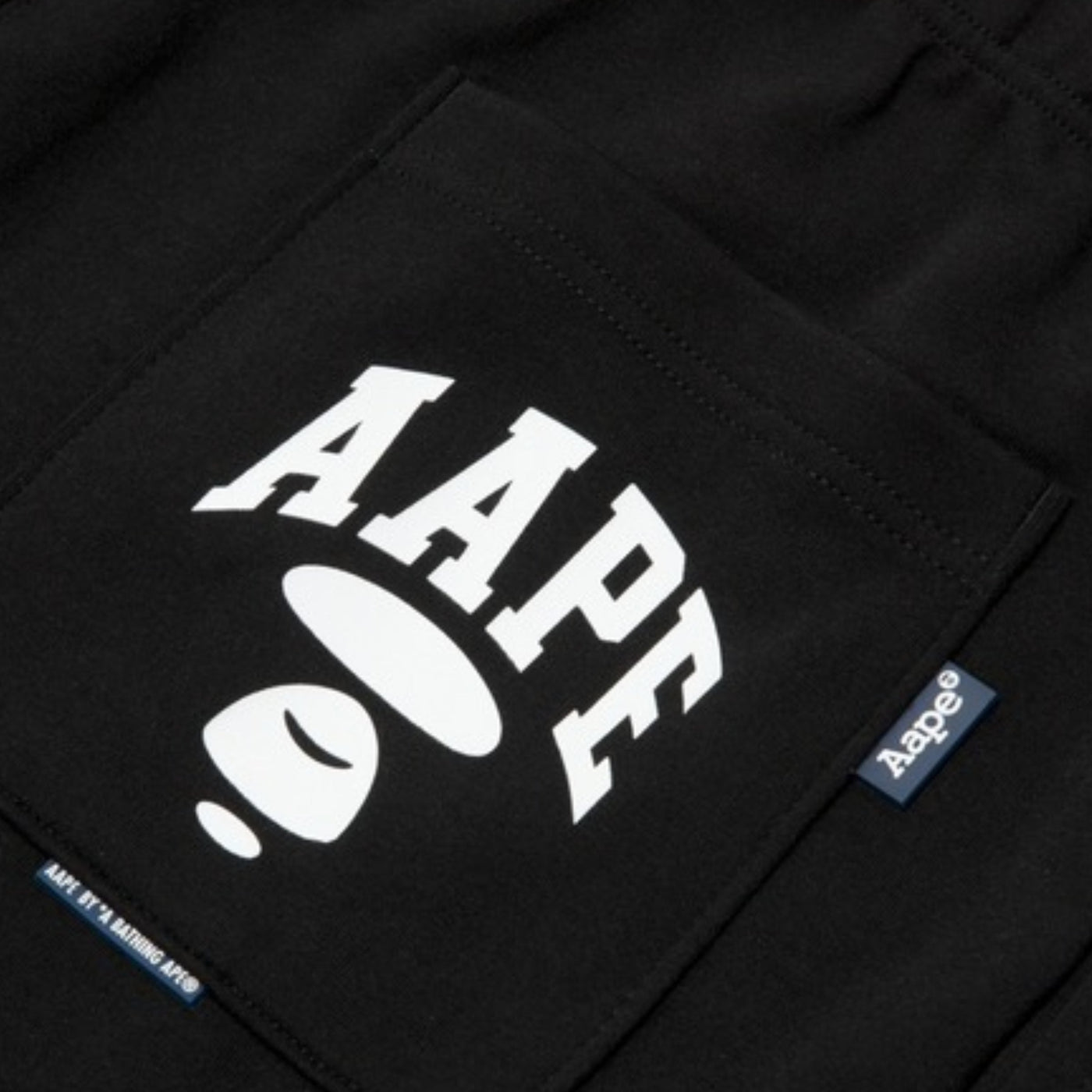 Aape Shorts Embroidered Logo Black