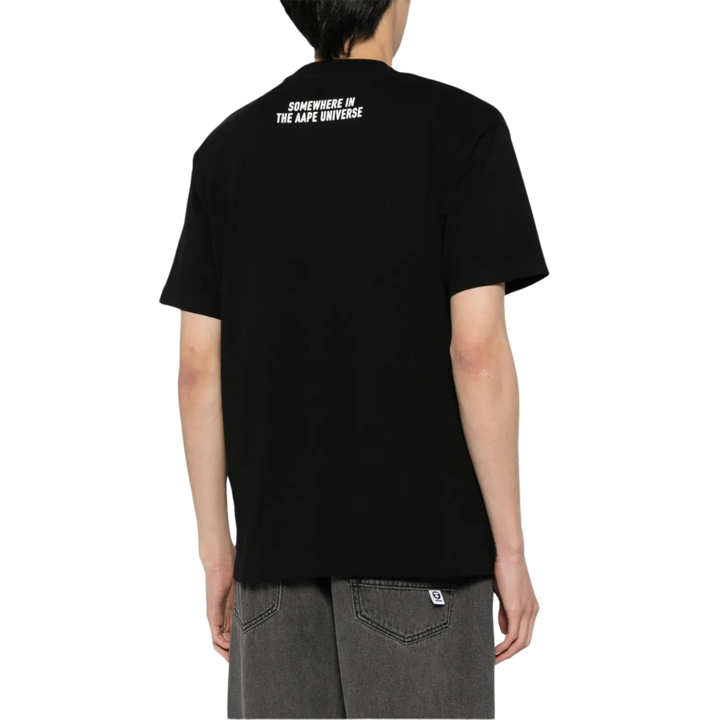 Aape T-Shirt Graphic Print Logo Black