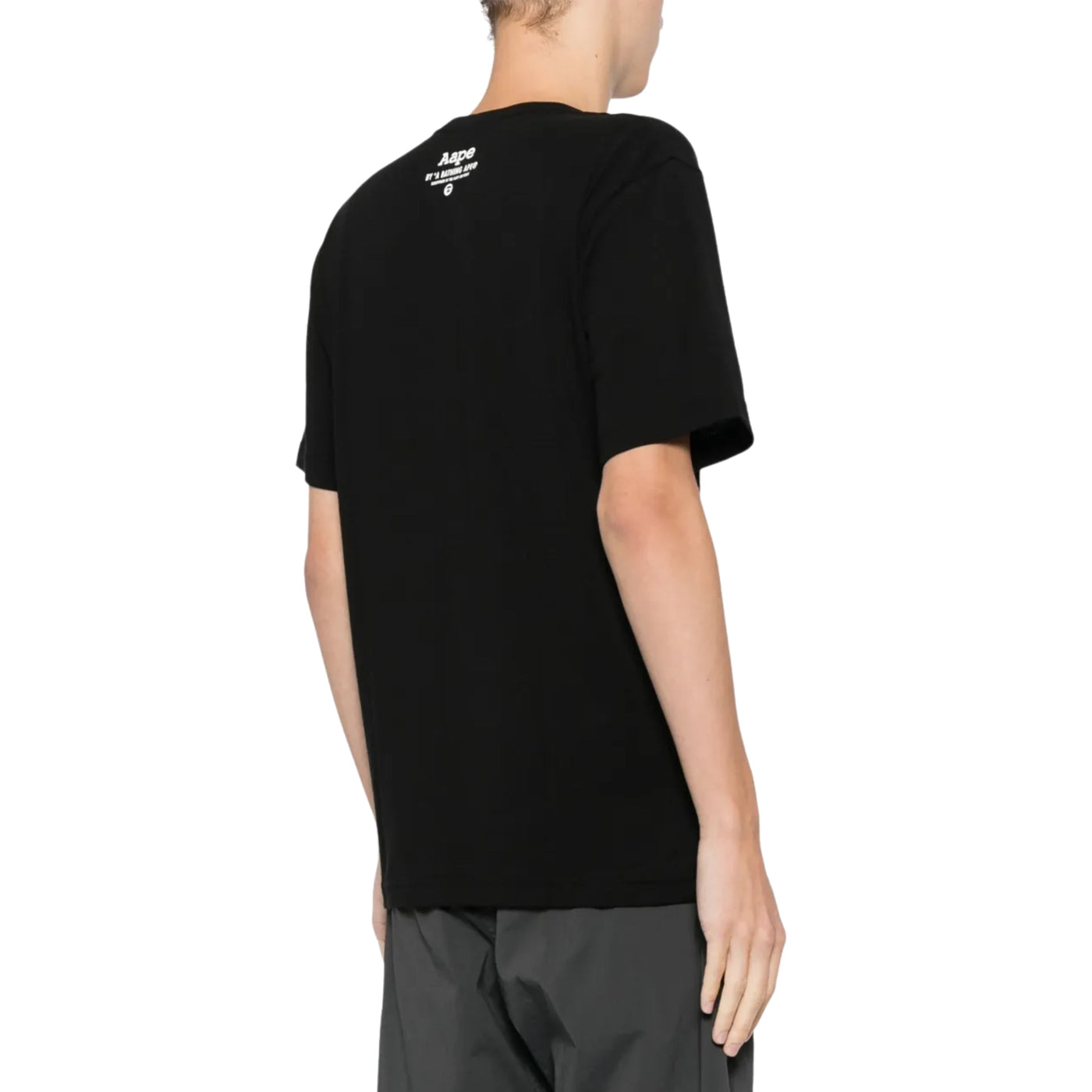 Aape T-Shirt Union Moonface Logo Now Black