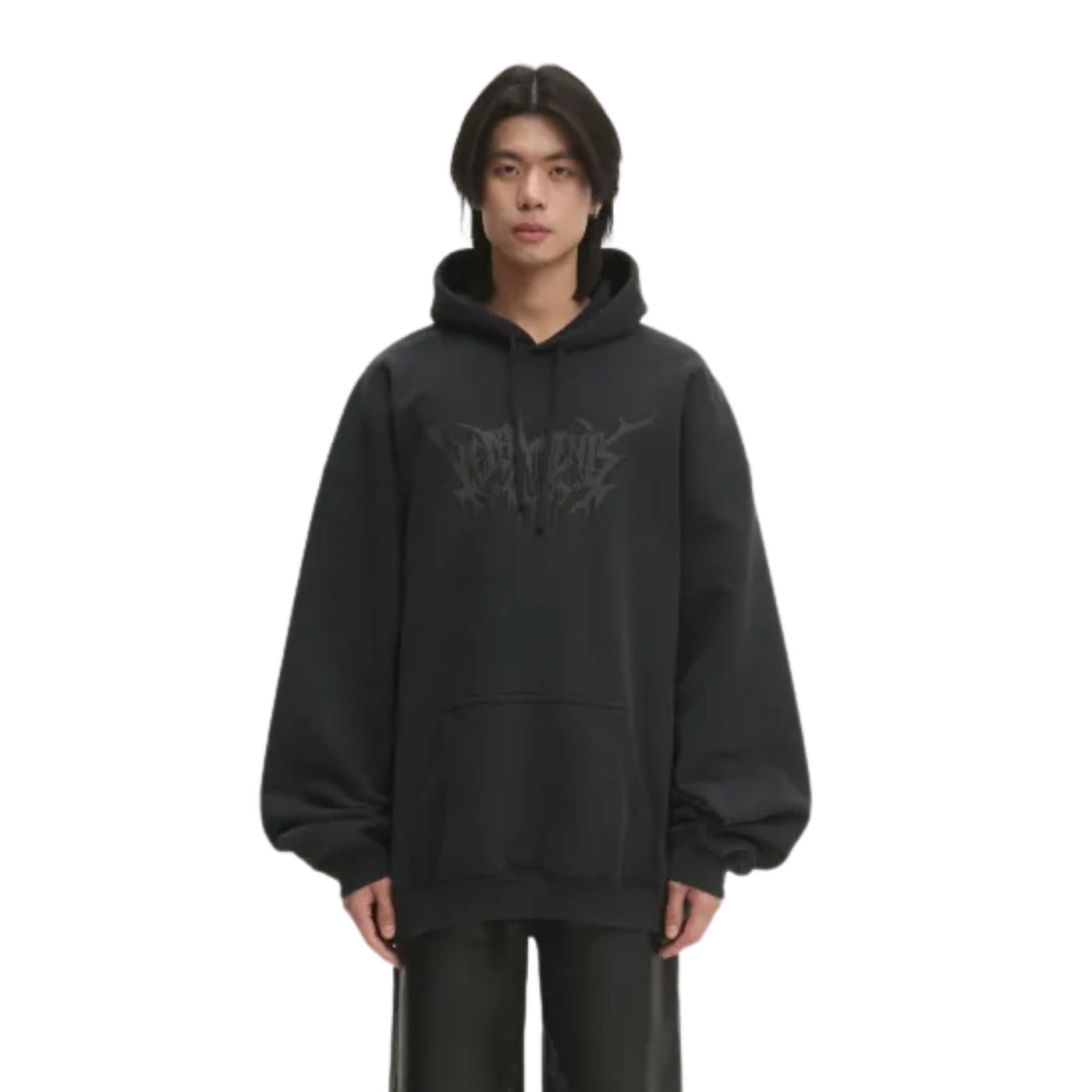 Vetements Hoodie Drip Metal Oversized Black
