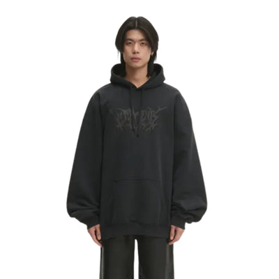 Vetements Hoodie Drip Metal Oversized Black