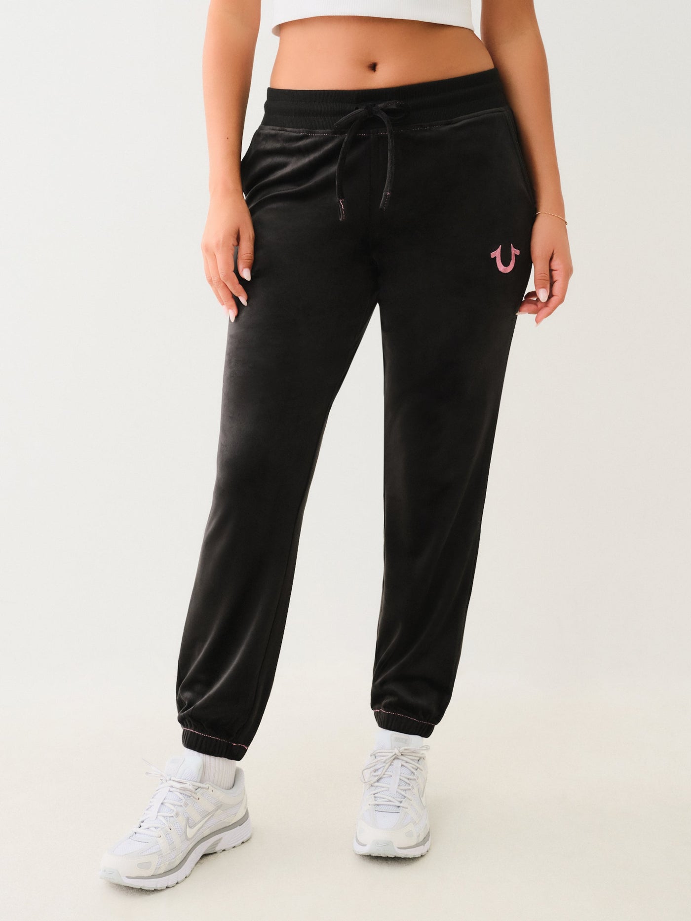 True Religion Lurex Velour Big T Lounge Jgr Jet Black