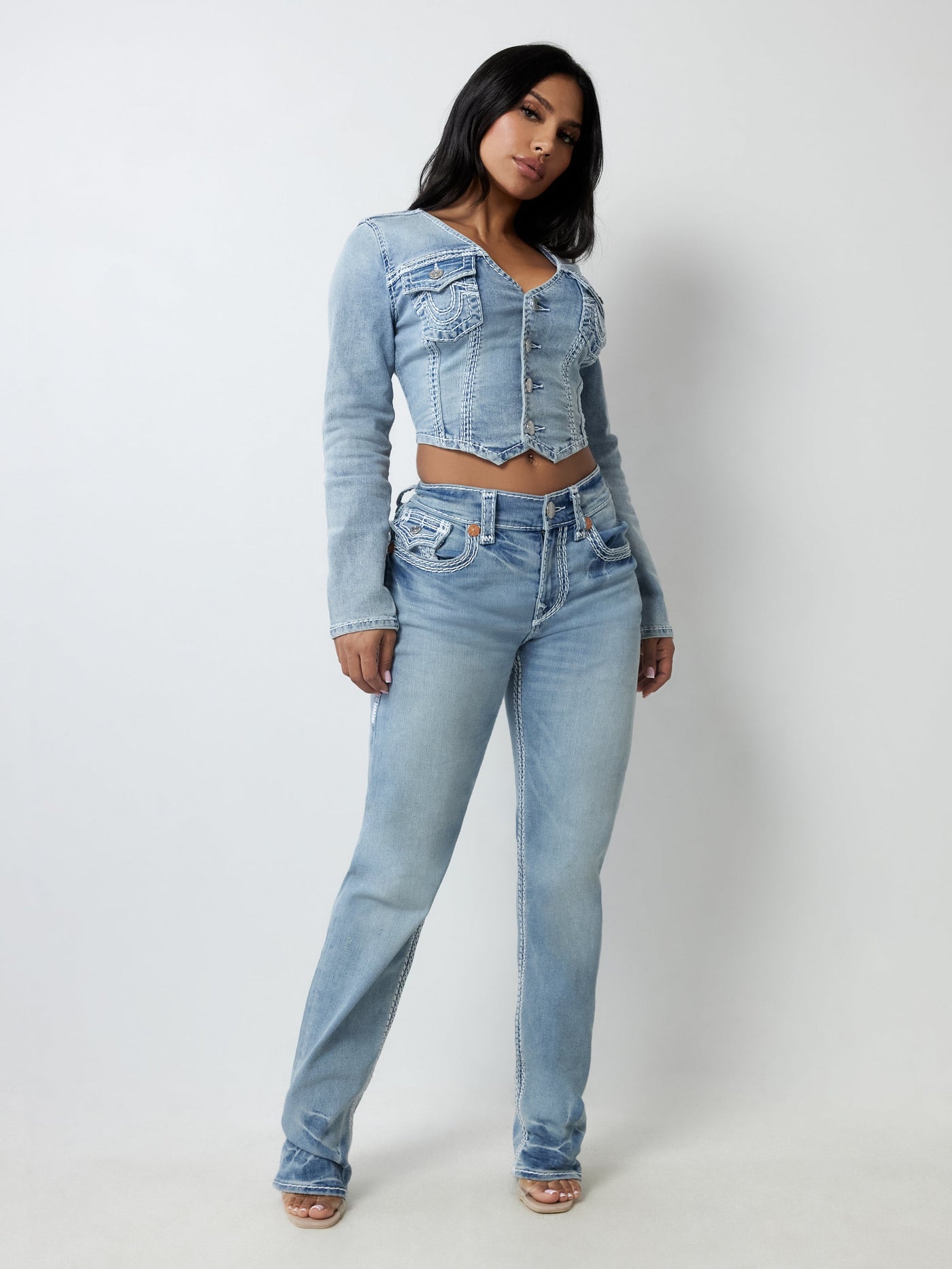 True Religion Ricki Rlxd Strt Flap Super Qt Horizon Henge