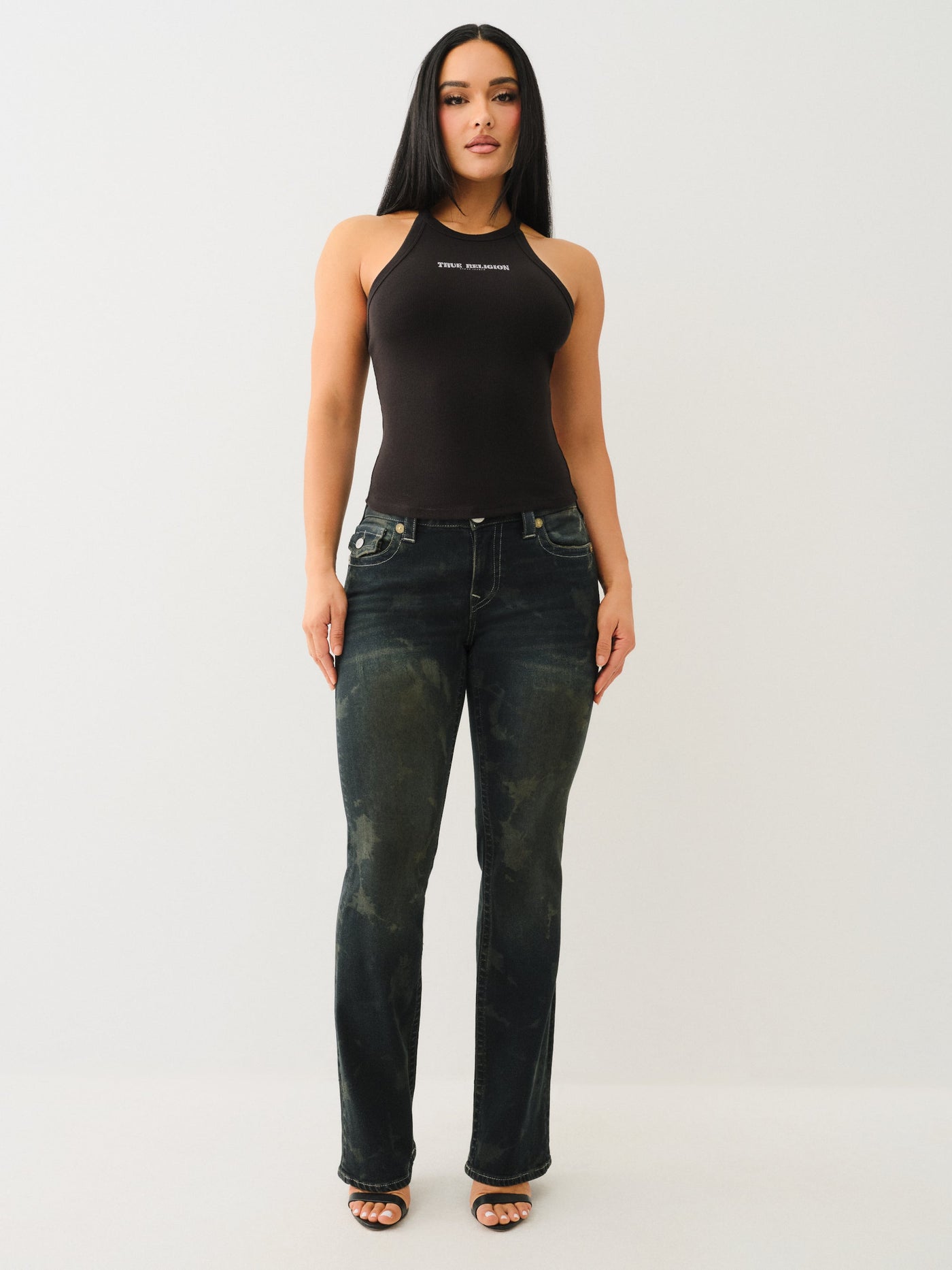 True Religion Og Srs Halter Tank Jet Black