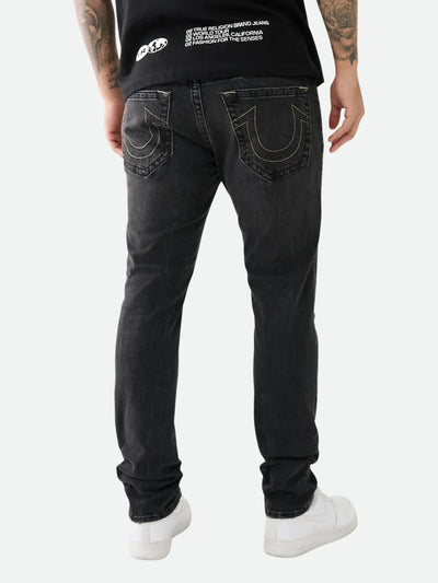 True Religion Jeans Rocco High Rock Rips Black Wash