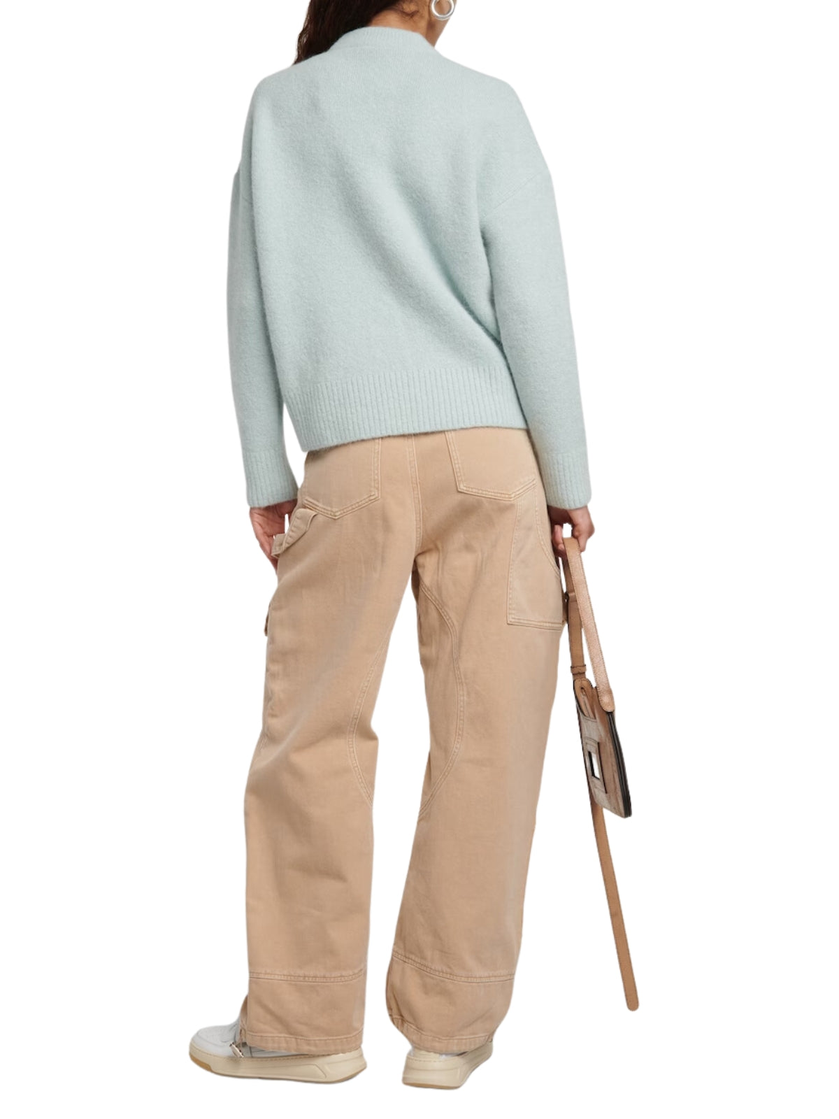 Ami Turtleneck Logo Powder Blue